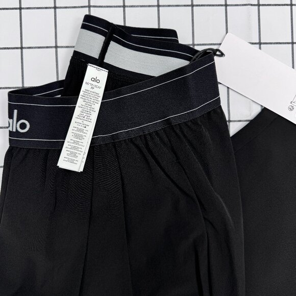 ALO Yoga Black Wide-Leg Lounge Trousers - Picture 5 of 7